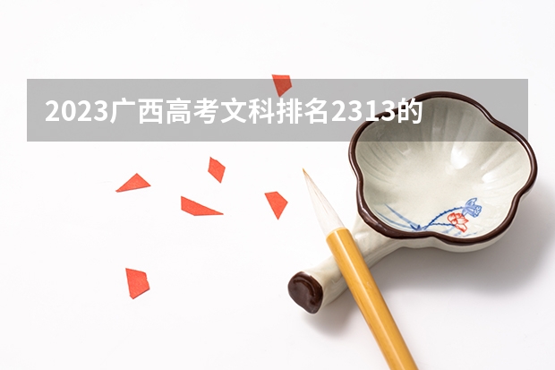 2023广西高考文科排名2313的考生报什么大学好 往年录取分数线