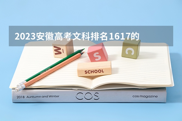 2023安徽高考文科排名1617的考生报什么大学好 往年录取分数线