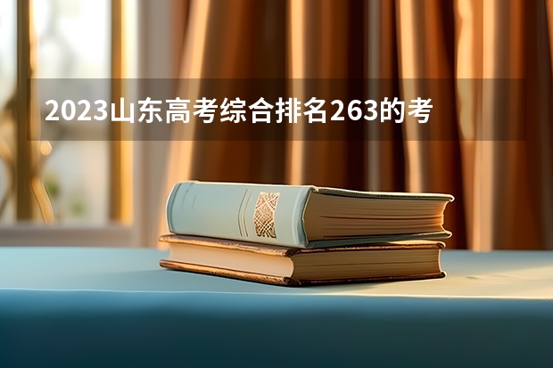 2023山东高考综合排名263的考生报什么大学好 往年录取分数线