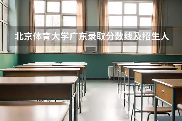 北京体育大学广东录取分数线及招生人数