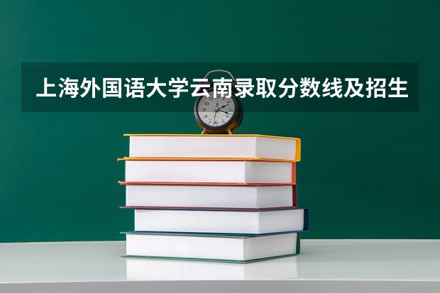 上海外国语大学云南录取分数线及招生人数