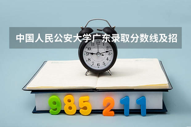 中国人民公安大学广东录取分数线及招生人数