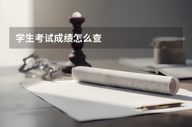 学生考试成绩怎么查