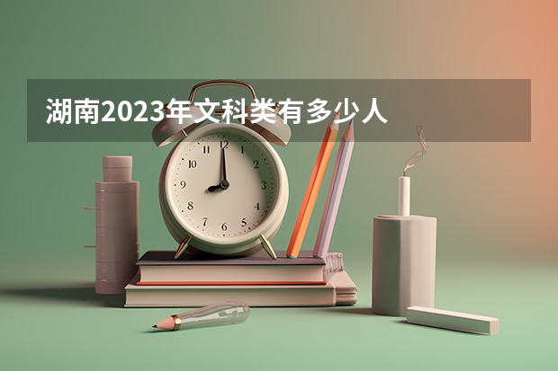 湖南2023年文科类有多少人