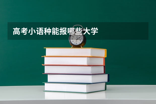 高考小语种能报哪些大学