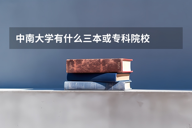 中南大学有什么三本或专科院校