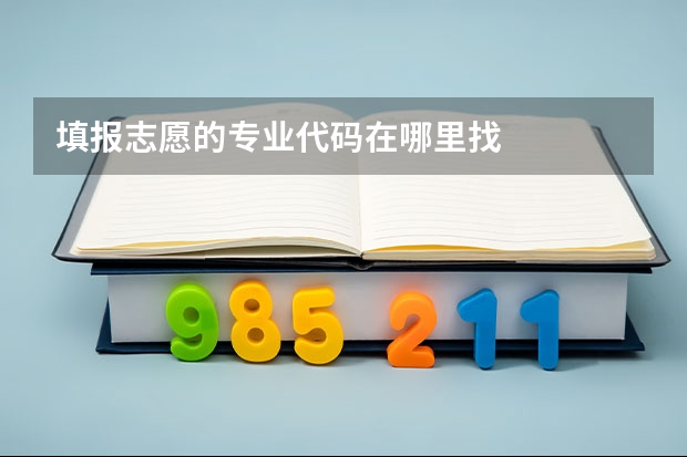 填报志愿的专业代码在哪里找